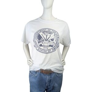Vintage 80s Single Stitch American Army Tee | Hong Kong Cotton | Streetwear | M